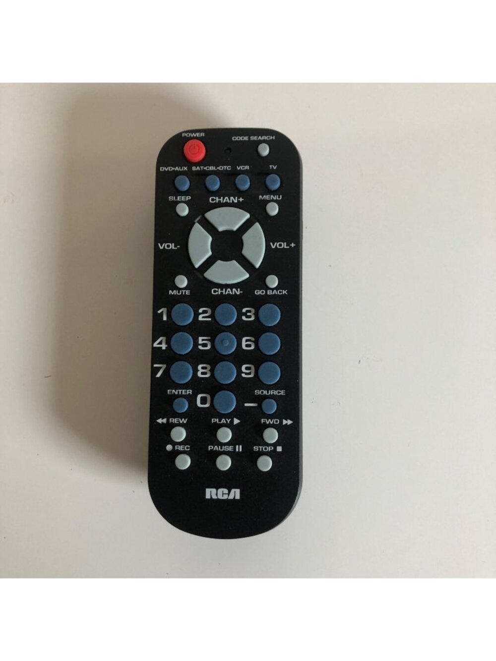 RCA Remote Control RCR804BFDR TV-DVD-VCR 4 Device Universal